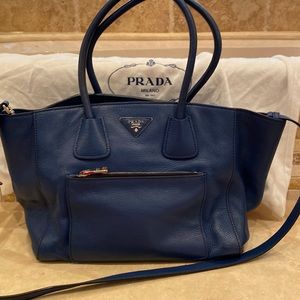 Prada Leather Tote Bag with strap